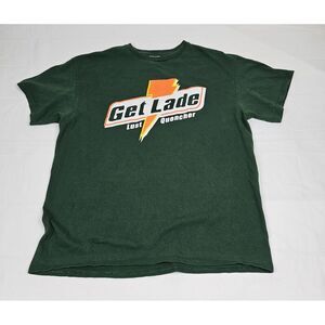Gatorade T-Shirt Mens Large. Vintage 90s Parody "Get‎ Laid" Green ShortSleeve.